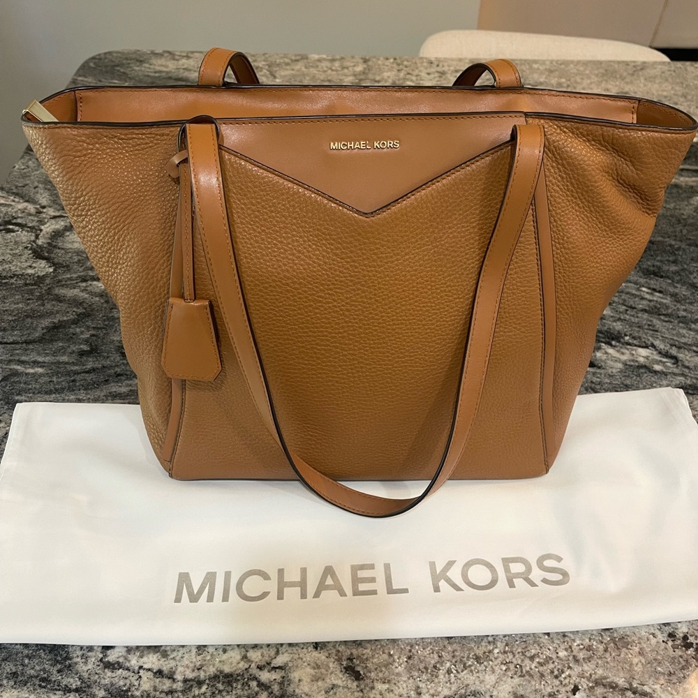 MICHAEL Michael Kors Whitney Large Soft Leather Tote with Dust Bag